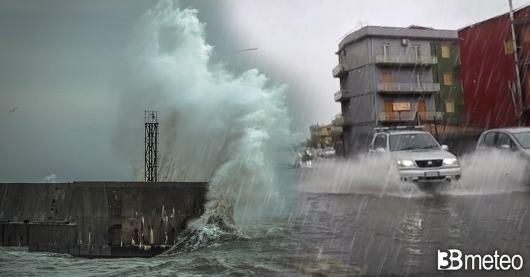 Meteo - Pioggia abbondante e venti forti in arrivo