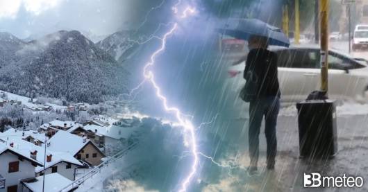Meteo - Pioggia e temporali in arrivo tra lunedì e martedì con vento forte e temperature in calo