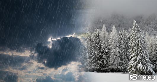 Meteo - Pioggia, temporali e neve per un nuovo impulso freddo
