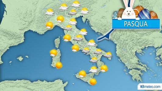 Meteo previsto per Pasqua