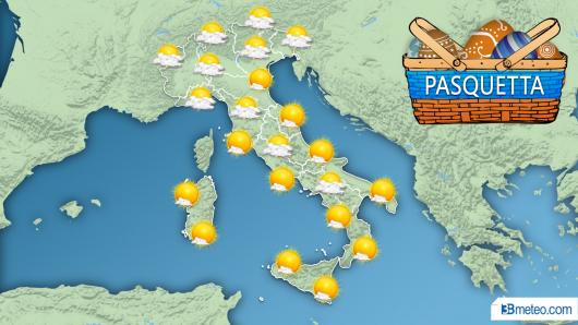 Meteo previsto per Pasquetta