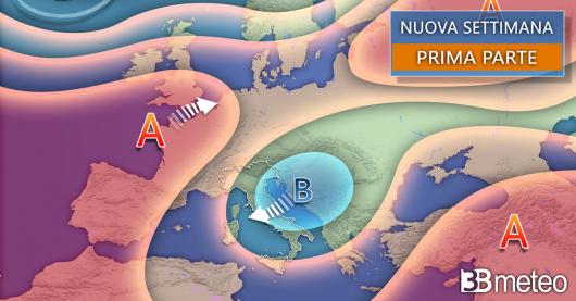 Meteo, prima parte della prossima settimana