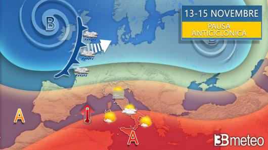 Meteo prima parte della prossima settimana, più anticiclone ma anche nebbie
