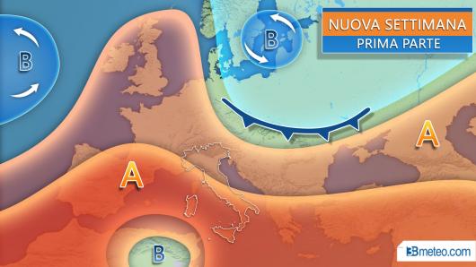 Meteo prima parte della settimana