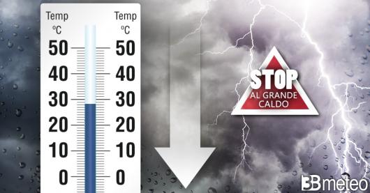 Meteo prossima settima, temporali e calo termico