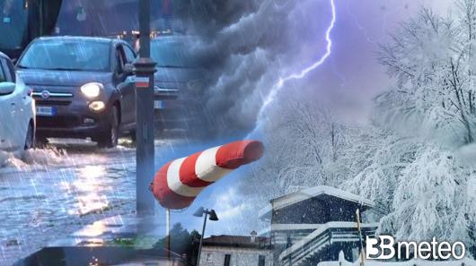 Meteo - Prossima settimana, torna la pioggia abbondante e anche la neve