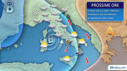 Meteo prossime ore