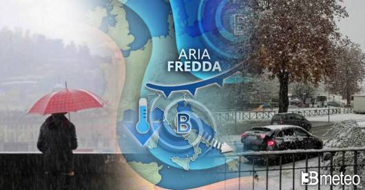 Meteo prossime ore, pioggia, neve e vento forte su parte della Penisola