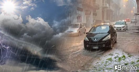 Meteo prossimi giorni fino al weekend, ancora frequenti temporali