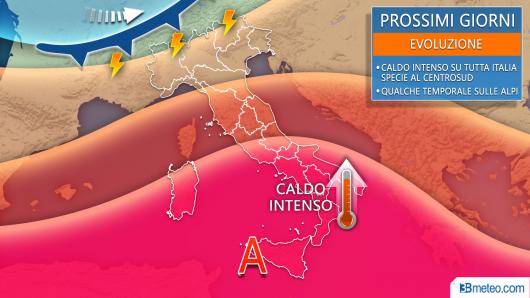 Meteo prossimi giorni in Italia