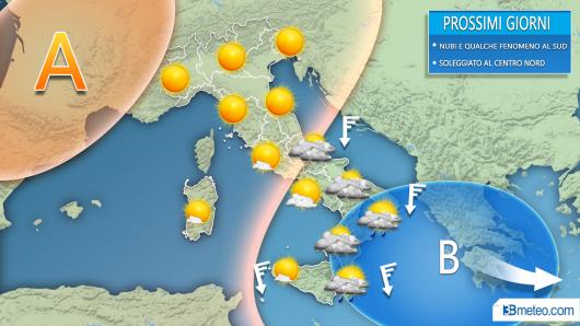Meteo prossimi giorni sull'Italia