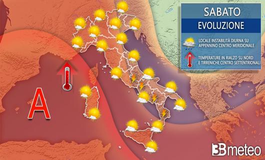 Meteo sabato 19 agosto