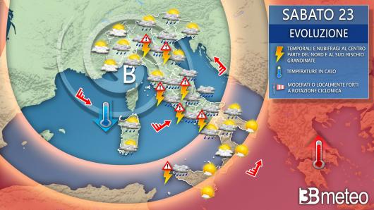 Meteo sabato 23 settembre