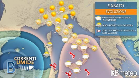 Meteo sabato 