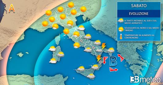 Meteo sabato 4 marzo