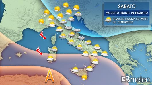 Meteo sabato 5 febbraio