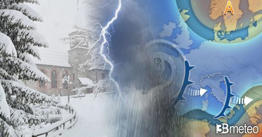 Meteo - Sabato di maltempo con pioggia e temporali