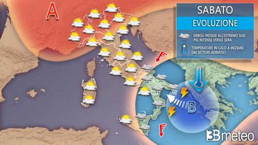 Meteo sabato prossime ore