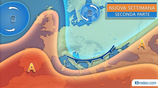 Meteo seconda parte della settimana