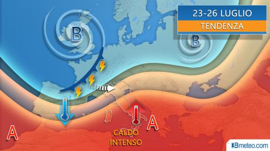 Meteo seconda parte della settimana da giovedì 23 al weekend