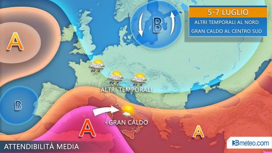 Meteo seconda parte della settimana e weekend