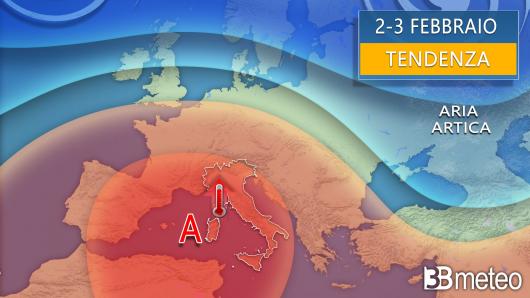 Meteo Sinottica 2-3 febbraio