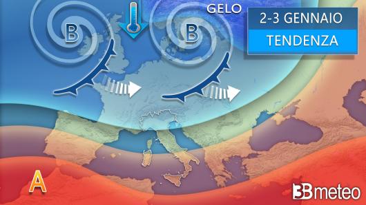 Meteo - Sinottica 2-3 gennaio 2024