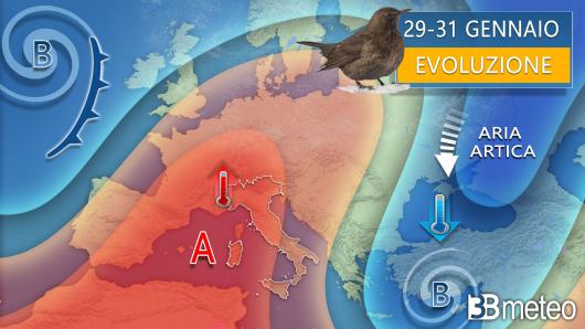 Meteo - Sinottica 29-31 gennaio