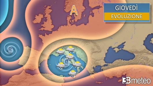 Meteo - Sinottica giovedì