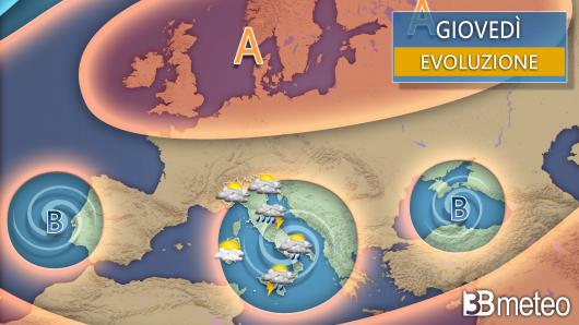 Meteo - Sinottica giovedì