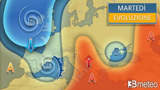 Meteo sinottica martedì