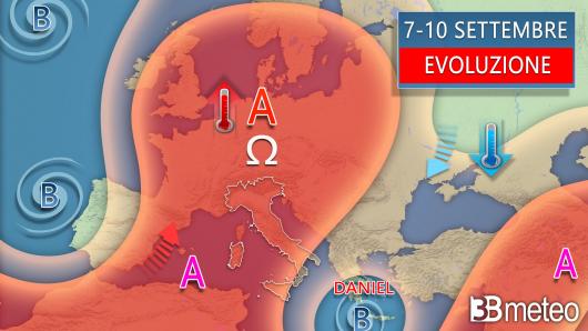 Meteo sinottica media fino al weekend 9-10 settembre