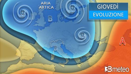 Meteo - Sinottica per giovedì 25 aprile