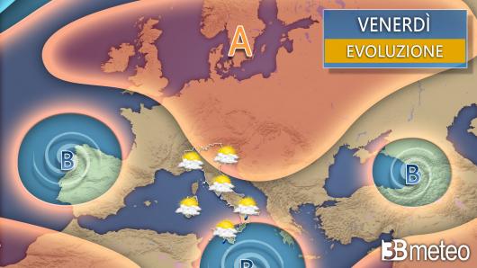 Meteo - Sinottica venerdì