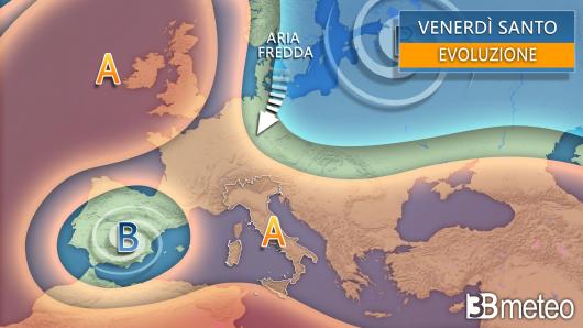Meteo sinottica Venerdì Santo