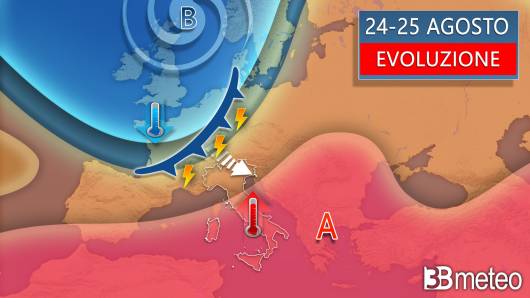 Meteo sinottica weekend 24-25 agosto