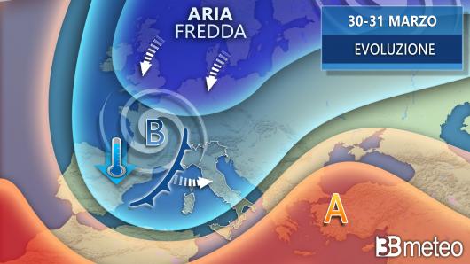 Meteo - Tanta pioggia in arrivo sull'Italia, anche al Nord
