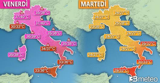Meteo - Temperature in sensibile calo dal weekend