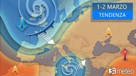 Meteo tendenza 1-2 marzo