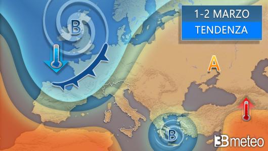 Meteo tendenza 1-2 marzo