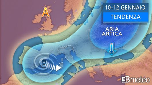 Meteo - Tendenza 10-12 gennaio