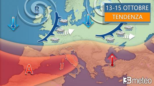 Meteo tendenza 13-15 ottobre
