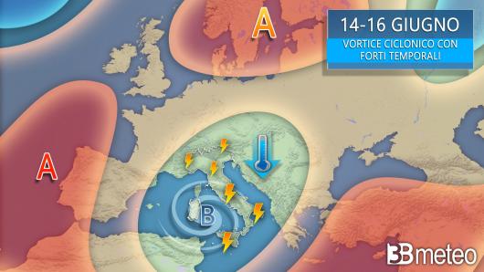 Meteo tendenza 14-16 giugno