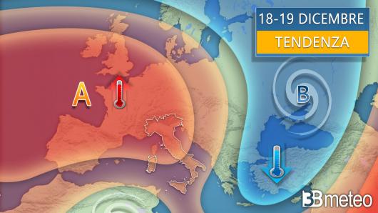 Meteo tendenza 18-19 dicembre