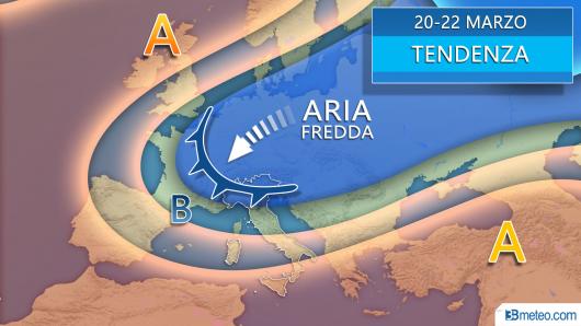 Meteo tendenza 20-22 marzo, ci provano le correnti artiche continentali