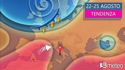 Meteo - Tendenza 22-25 agosto