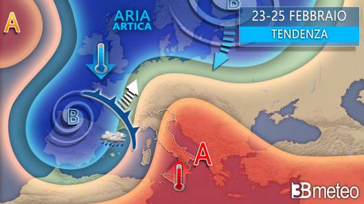 Meteo tendenza 23-25 febbraio