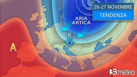 Meteo - Tendenza 26-27 novembre