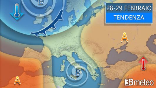 Meteo tendenza 28-29 febbraio