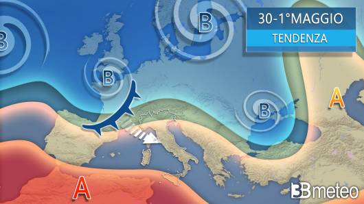 Meteo tendenza 30 aprile 1 maggio